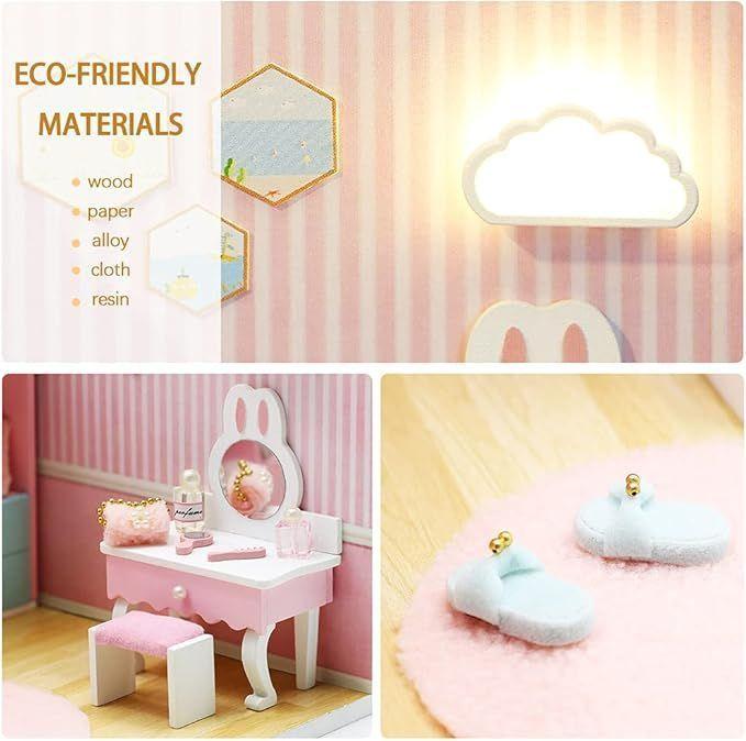 Kit de Casa de Muñecas Lovely Cloakroom Miniatura DIY mini house-2