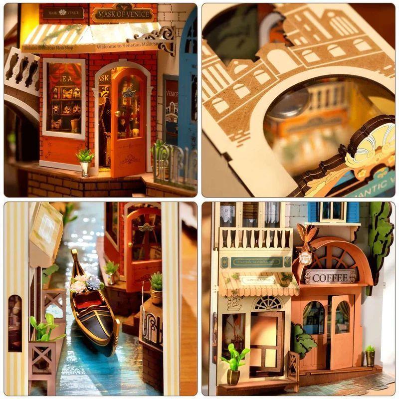 Booknook 3D "Romantic Venice" - Maqueta para Armar (Rolife)-6