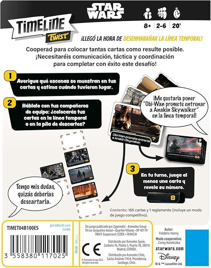 Timeline Twist: Star Wars - Juego de Cartas Cooperativo de Trivia-2