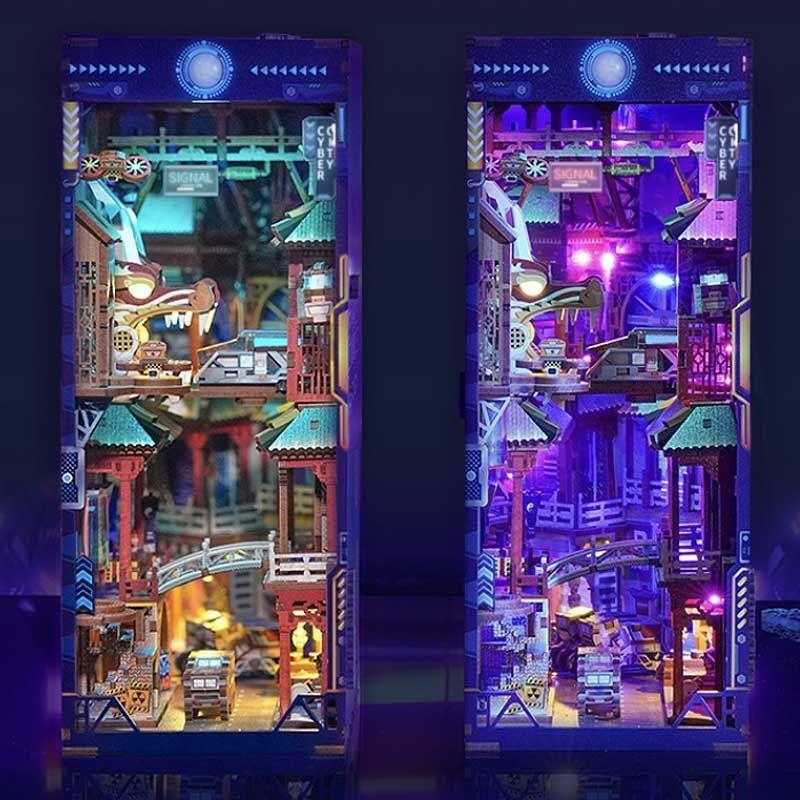 Booknook 3D "Cyber City" - Callejón Cyberpunk para Armar (Tonecheer)-2