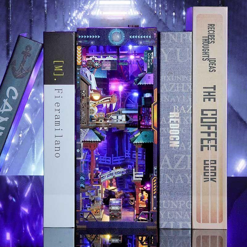 Booknook 3D "Cyber City" - Callejón Cyberpunk para Armar (Tonecheer)-3