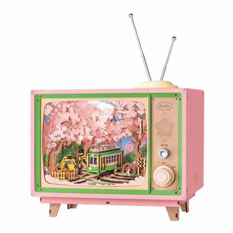 Music Box TV Retro Sakura Dreamy Tour - Caja Musical DIY (Rolife AMT02)-4