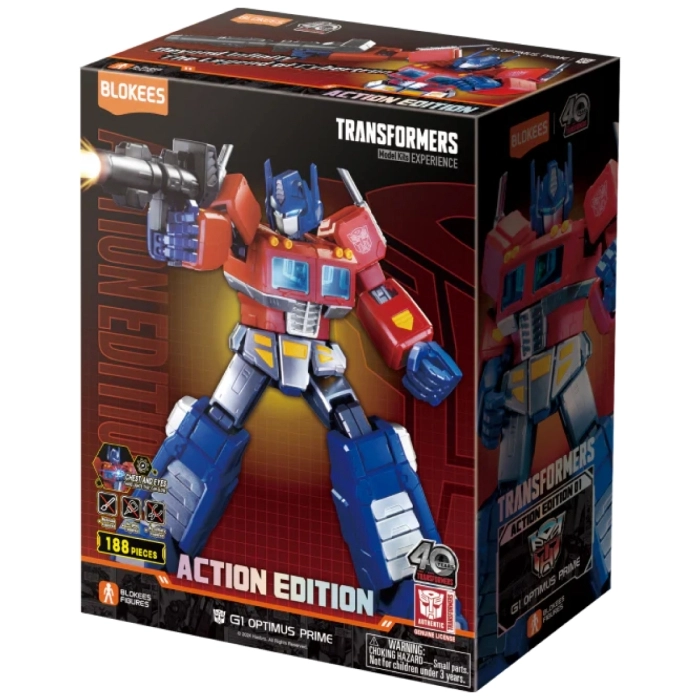 Figuras Transformers Action Edition - G1 Optimus Prime Blokees -0