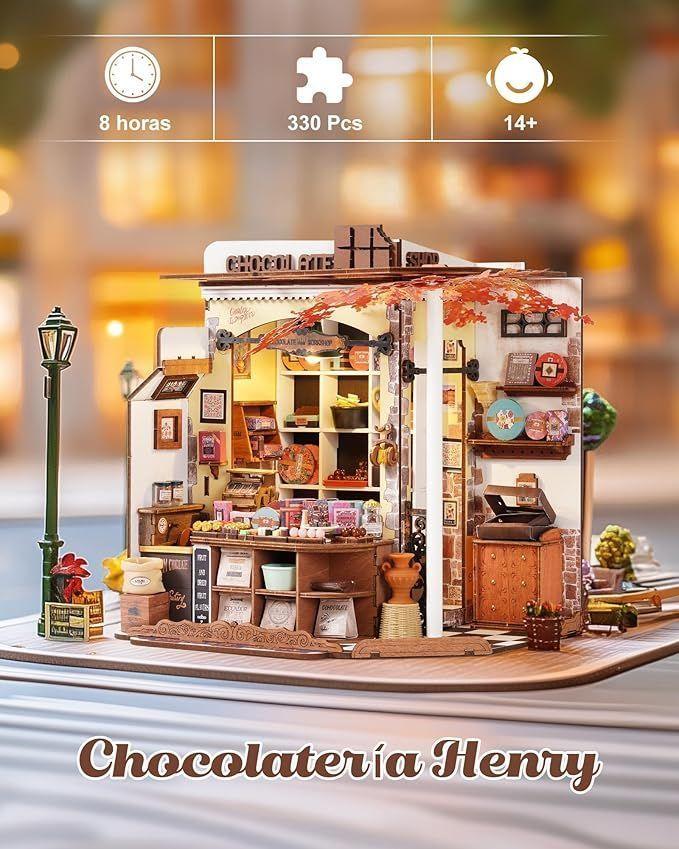 Miniatura DIY "Henry's Chocolate Shop" - Maqueta de Madera (Rolife)-3