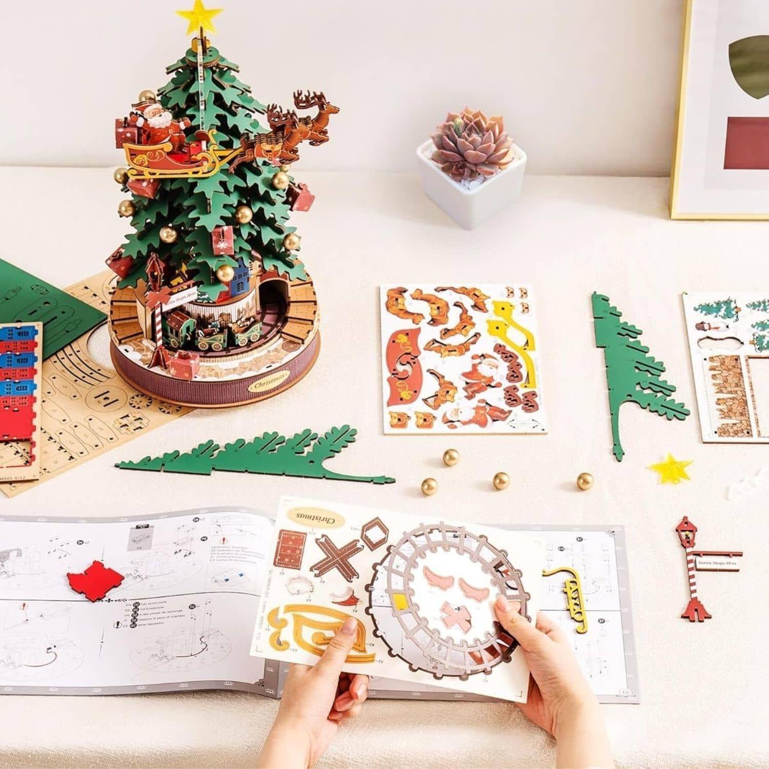 Árbol de Navidad Musical 3D - Miniatura Armable Christmas Melody Tree (Rolife)-3