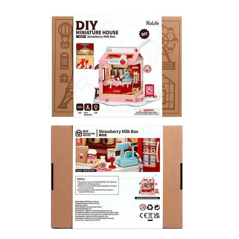 Leche con fresa - Maqueta en miniatura-2