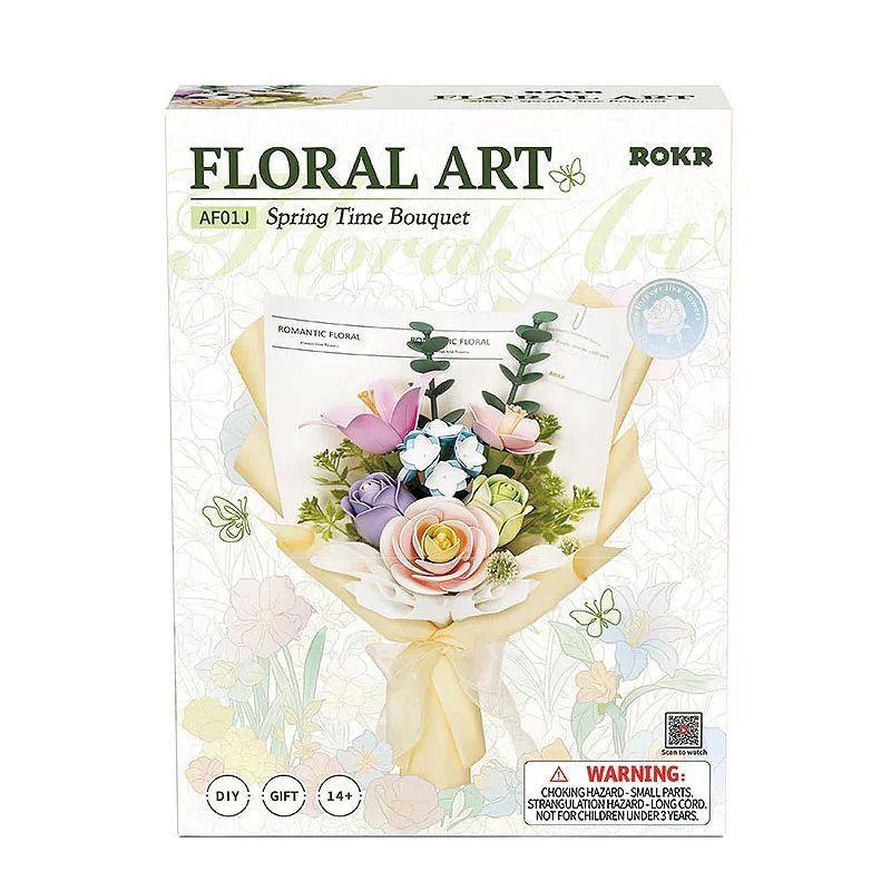 Ramo de Flores "Spring Time Bouquet" para Armar - Kit DIY (Rokr)-3