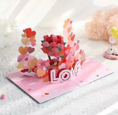 Tarjeta Pop-Up Flores de amor-2