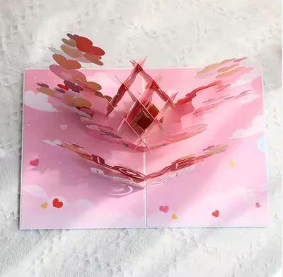Tarjeta Pop-Up Flores de amor-3