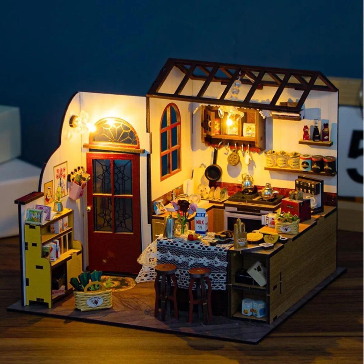 Miniatura  Cocina de Peta - Peta's Kitchen Miniatura DIY con Luz-3