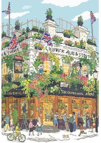 Rompecabezas 1000 Piezas "Pub en Londres" - Escena Británica (Rolife)-3