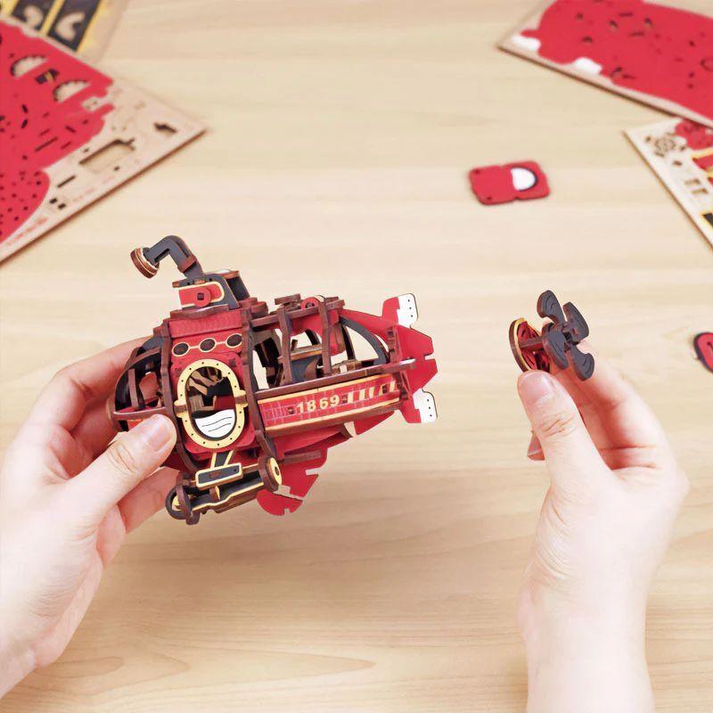 Submarino Péndulo Cinético - Deep-Sea Adventurer Juguete de Equilibrio 3D DIY (ROKR)-4