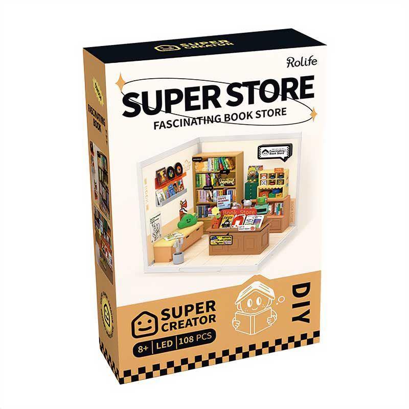 Casa en Miniatura para Armar - Super Creator Fascinating Book Store DW004-2
