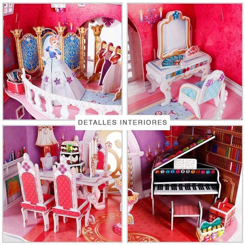 CASTILLO PRINCESA FIESTA DE CUMPLEAÑOS PUZZLE 3D-4