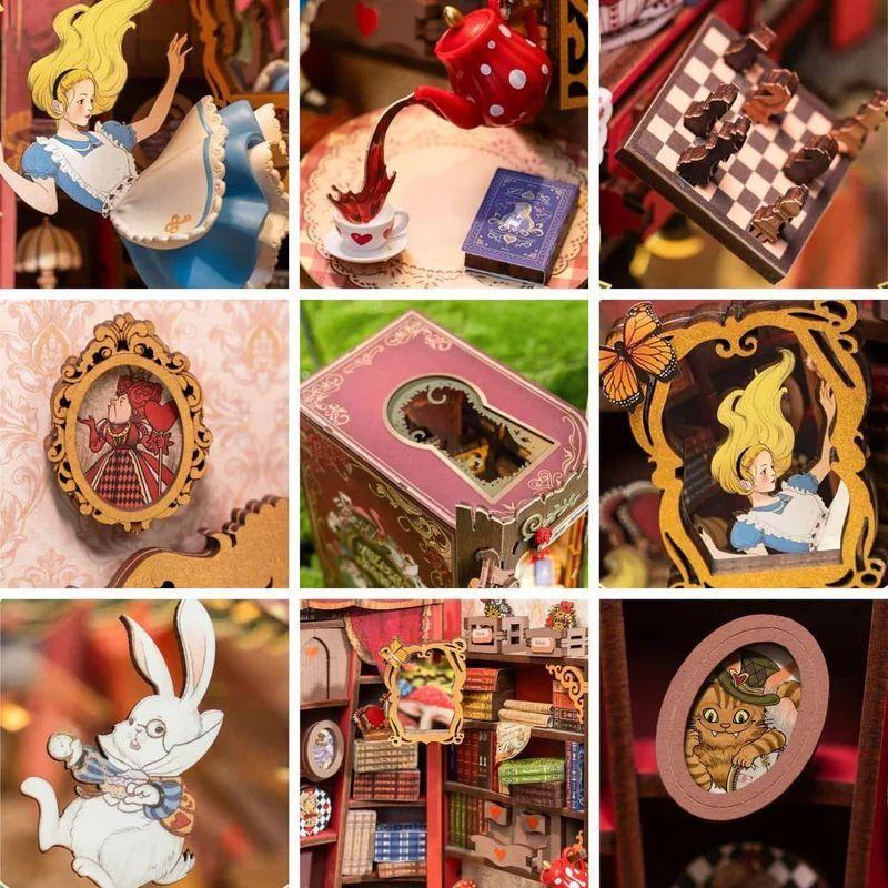 Booknook 3D "Fall into Wonder" - Alicia en el Pais de las Maravillas (Rolife)-4