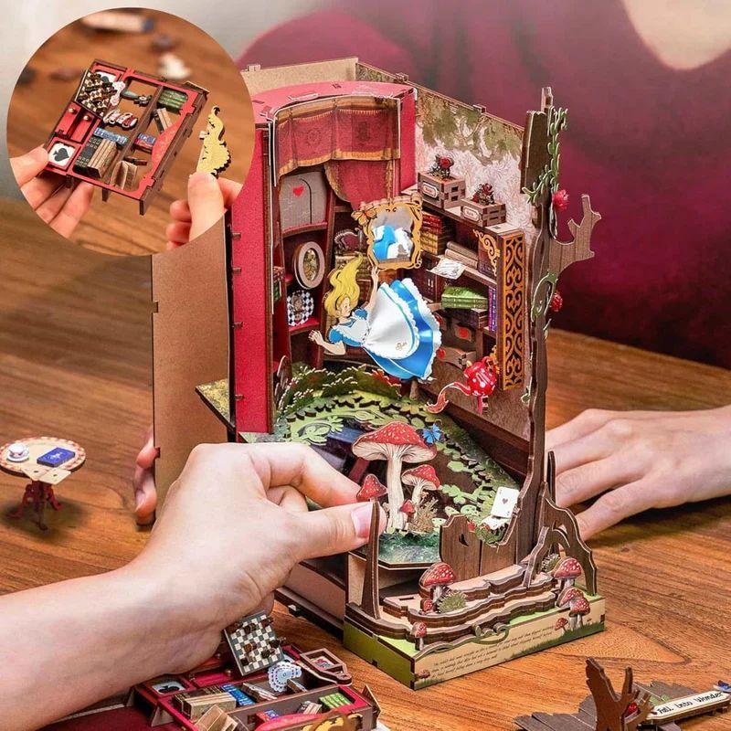 Booknook 3D "Fall into Wonder" - Alicia en el Pais de las Maravillas (Rolife)-5