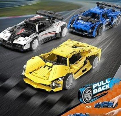 Auto Deportivo "Lightning" con Motor a Fricción - Set de Bloques (CaDA)-3