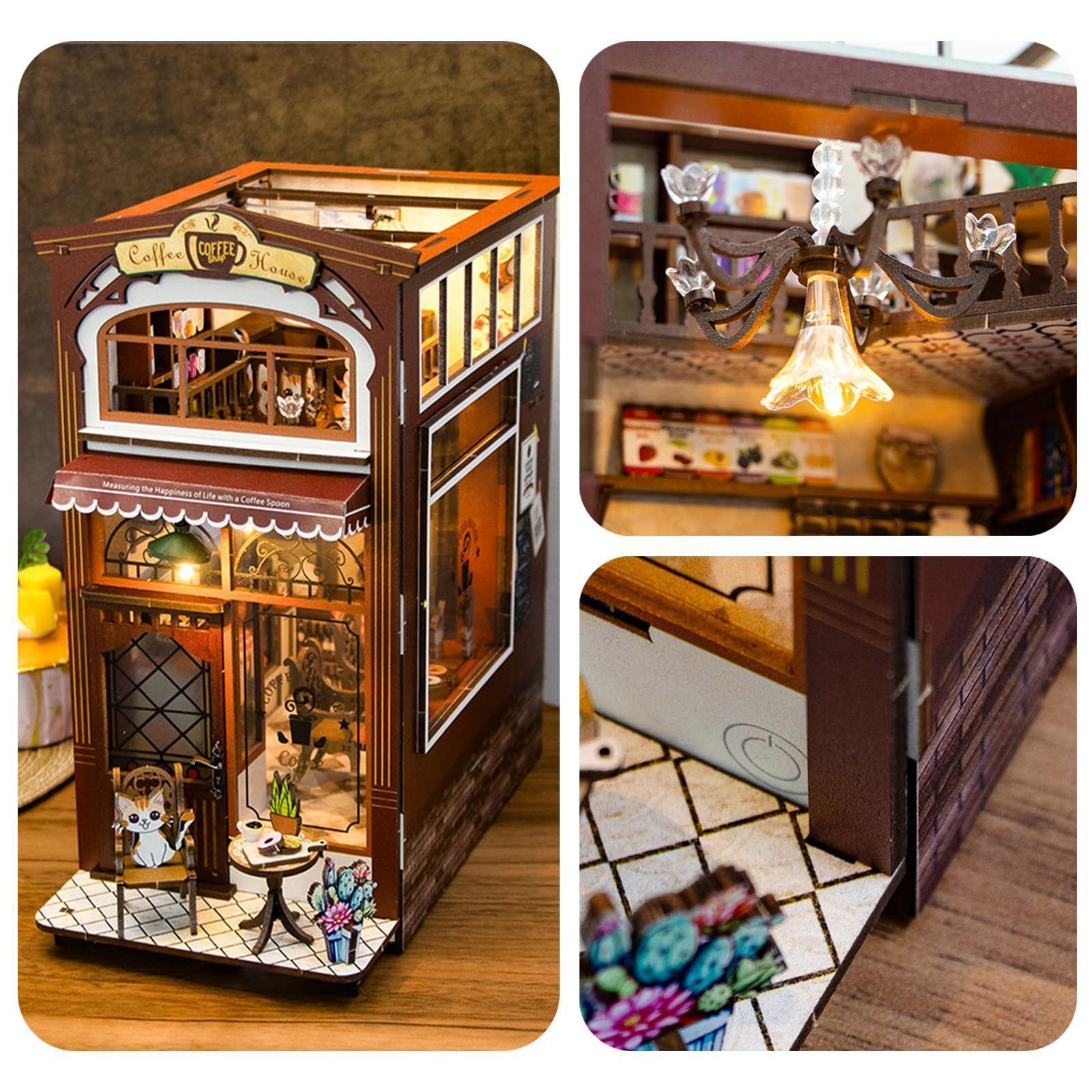 Libreria y Cafeteria De Gatos - Separador de Libros Armable-2