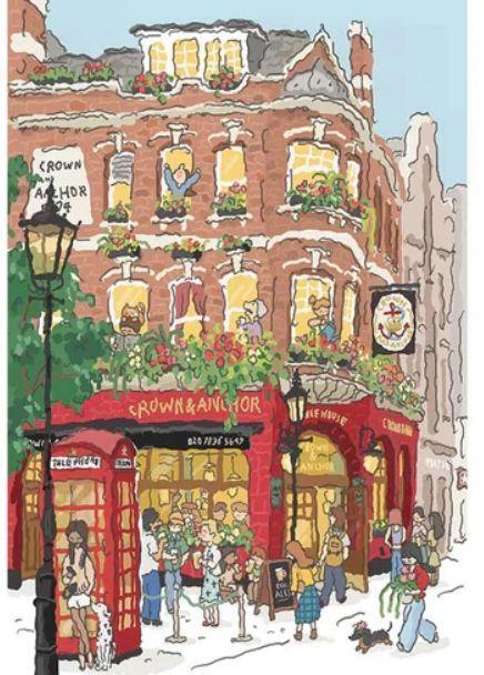 Rompecabezas 1000 Piezas "Covent Garden" - Escena de Londres (Rolife)-3