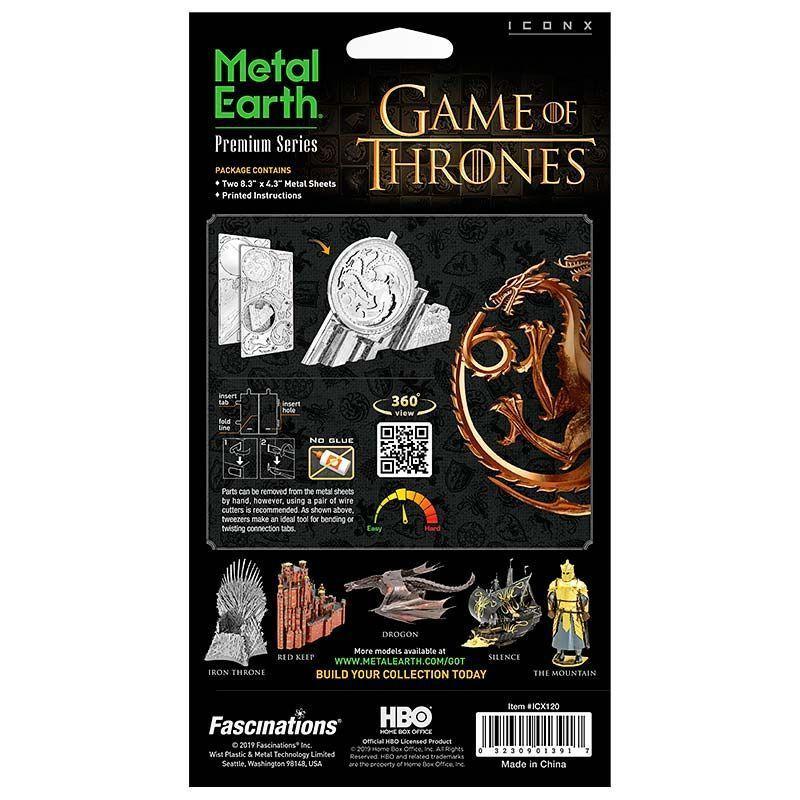 Game of Thrones Escudo Targaryen Metal Earth-3