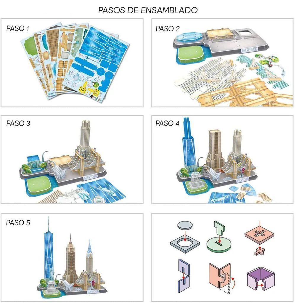 Nueva York City Line USA Rompecabezas 3D Cubicfun Puzzle 3D-2