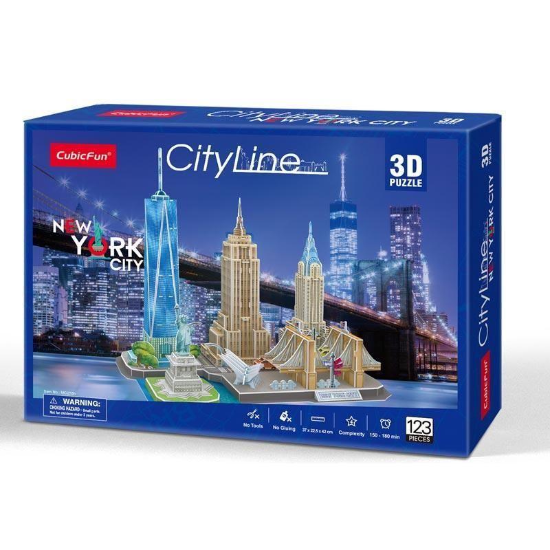 Nueva York City Line USA Rompecabezas 3D Cubicfun Puzzle 3D-4