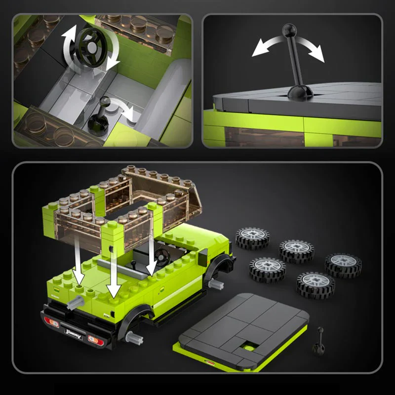 Suzuki Jimny 4x4 - Set de Bloques para Armar 1:24 (Compatible con Lego)-2