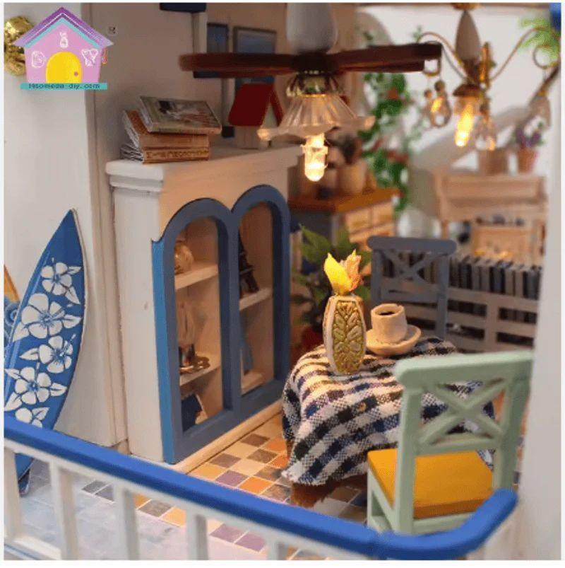 Casa Miniatura DIY “La Leyenda del Mar Azul” – Diorama de Fantasía Marina con Luces LED -2