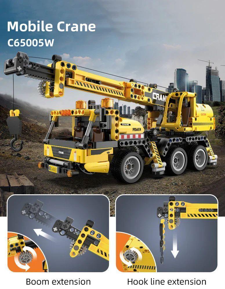 Mobile Crane Construction Truck de bloques-1