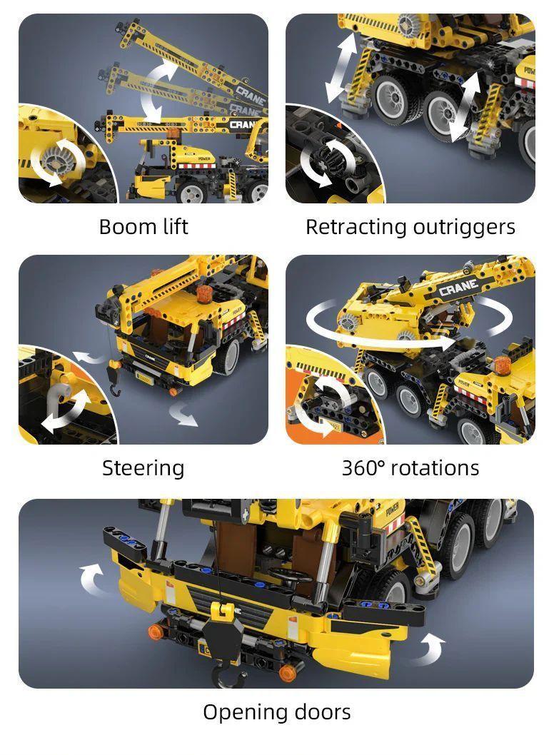 Mobile Crane Construction Truck de bloques-2