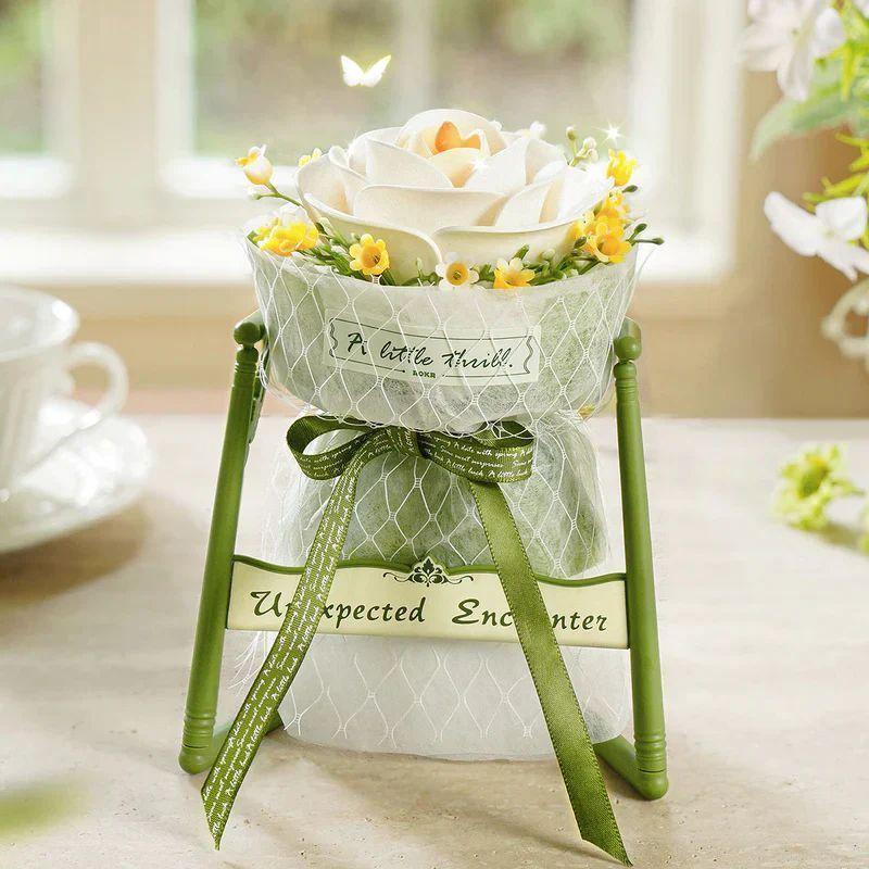 Flor de Camelia Blanca de Madera - Puzzle 3D para Armar (ROKR)-2