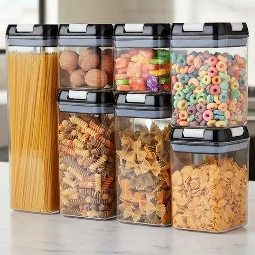Set 7 Contenedores Hermeticos para Organizar y Almacenar Alimentos en Despensa-4