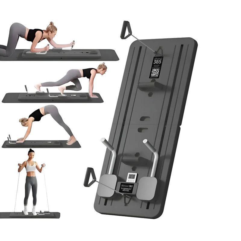 Tabla para Pilates Plegable Multifuncional Soporte Flexiones y Abdominales-1