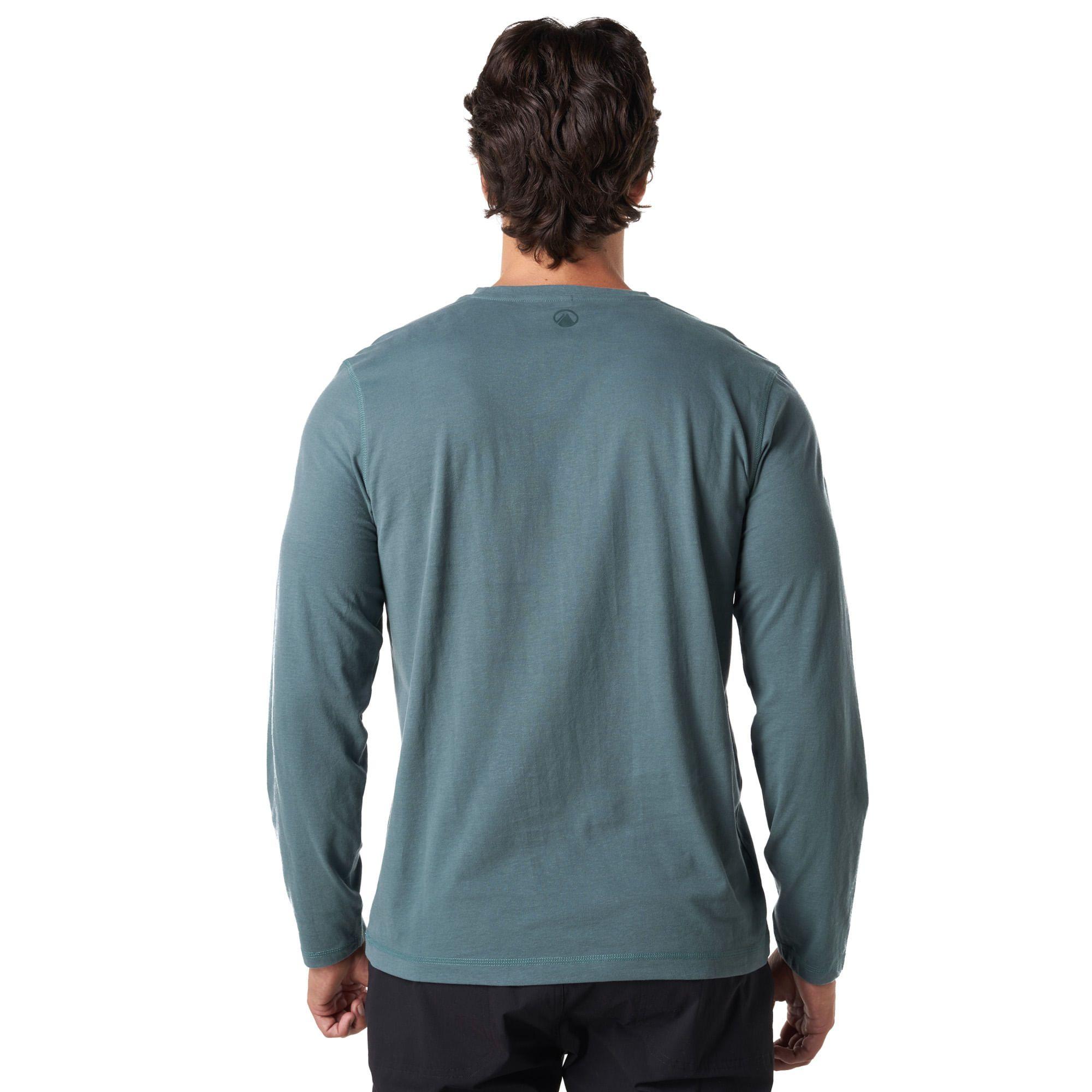 Polera Hombre Landscape Long Sleeve Cotton T-Shirt Melange Jade Lippi-3