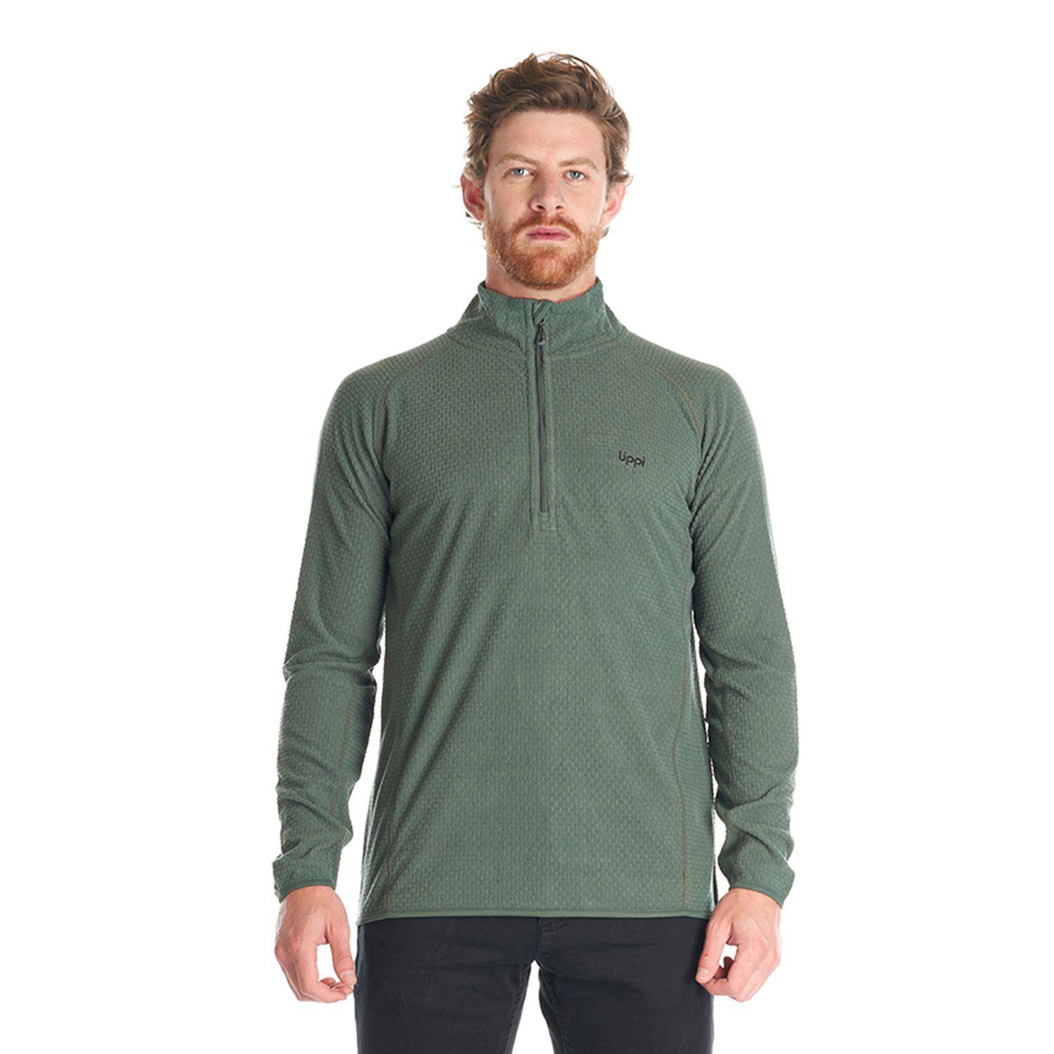 Poleron Hombre Jacaranda Nano-F 14 Zip Verde Grisaceo Lippi-1
