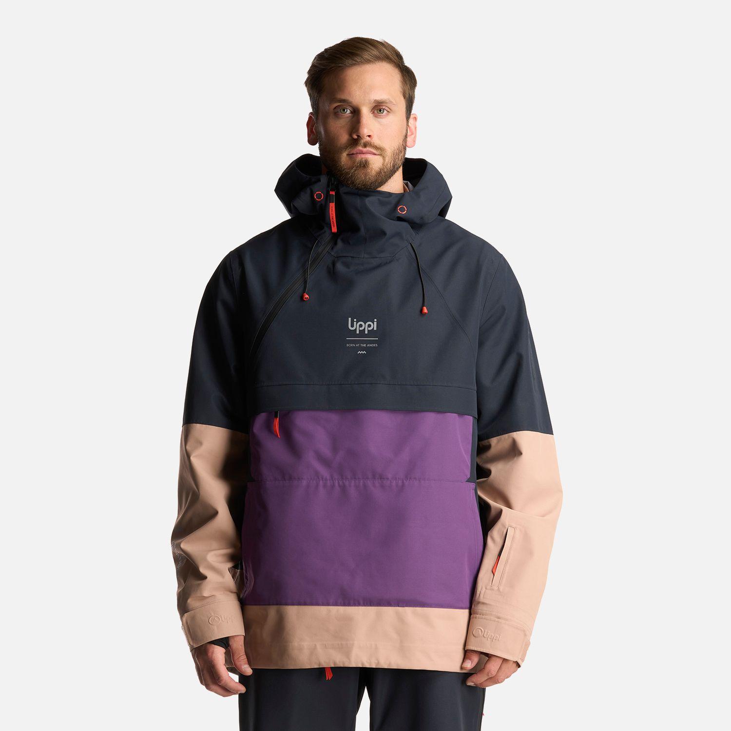 Chaqueta Hombre Black Hill 14 zip B-Dry Jacket Morado Lippi-1