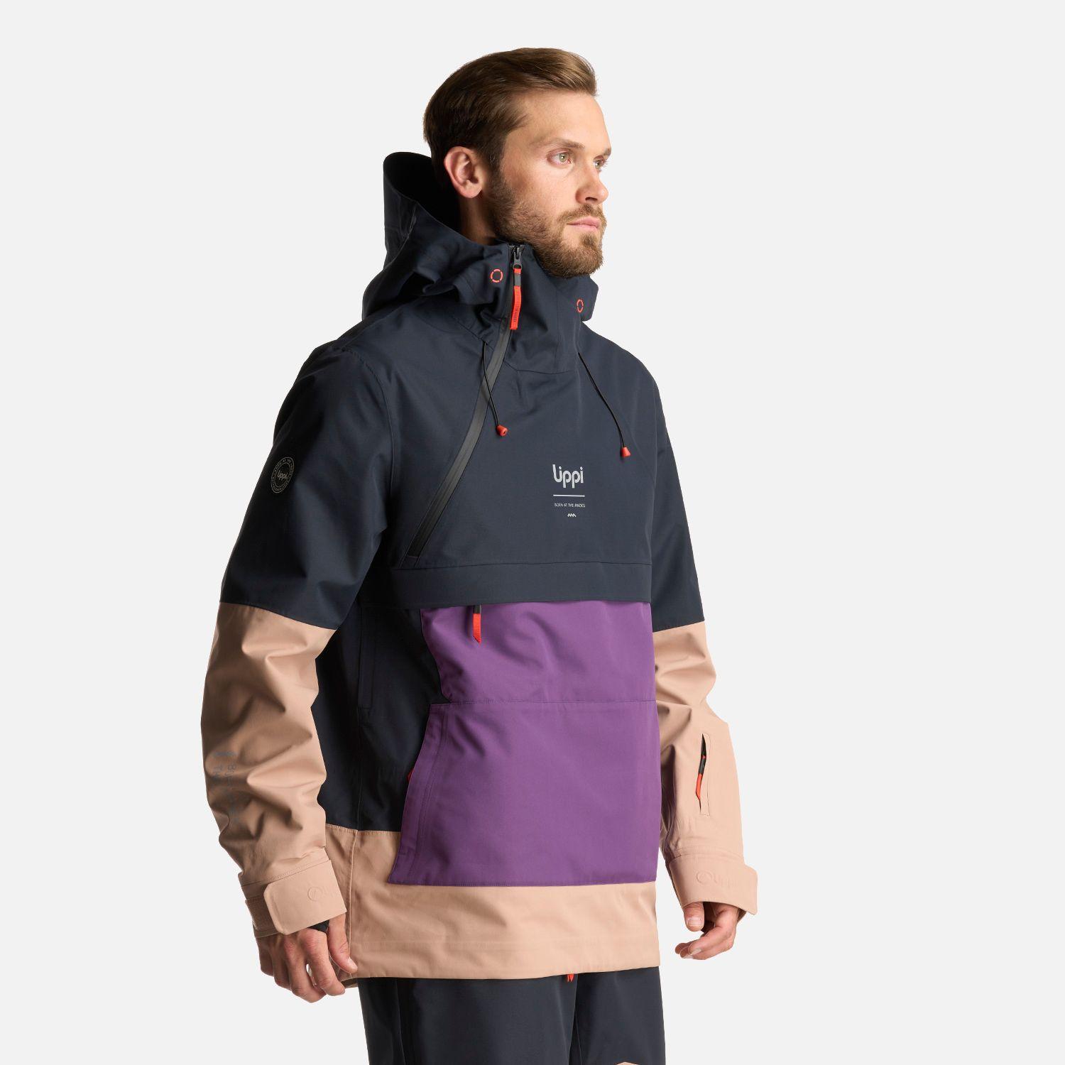Chaqueta Hombre Black Hill 14 zip B-Dry Jacket Morado Lippi-2