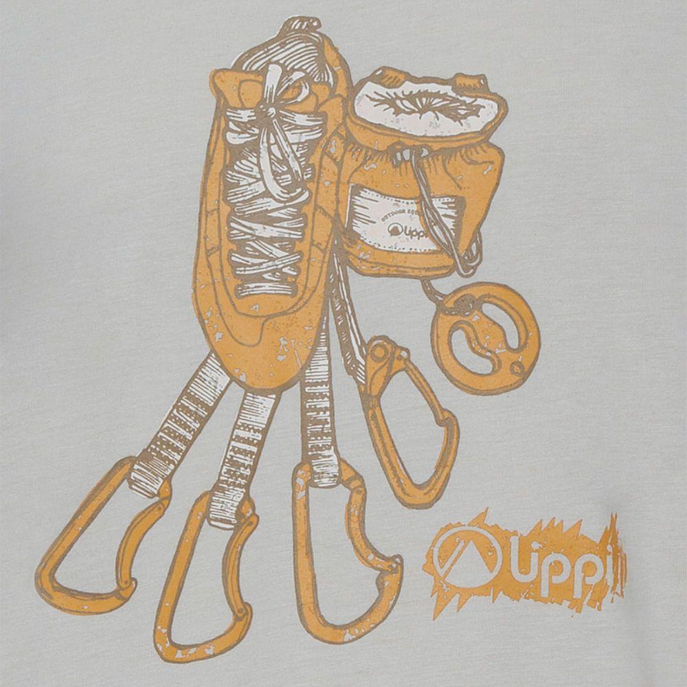 Polera Hombre Climb Cotton T-Shirt Melange Beige Lippi-2