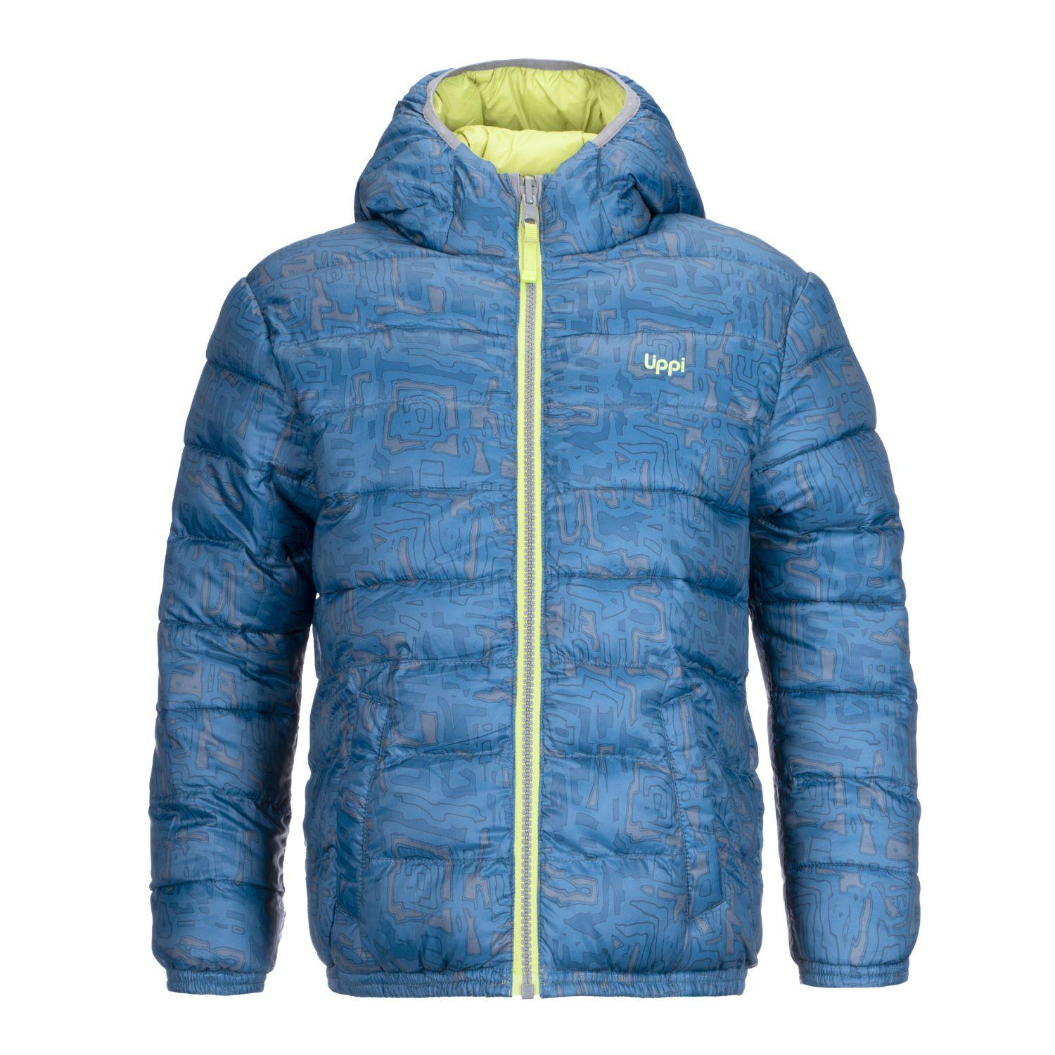 Chaqueta Niño BeWarm 2-Face Hoody Jacket Verde Manzana / Print Azul Lippi-1