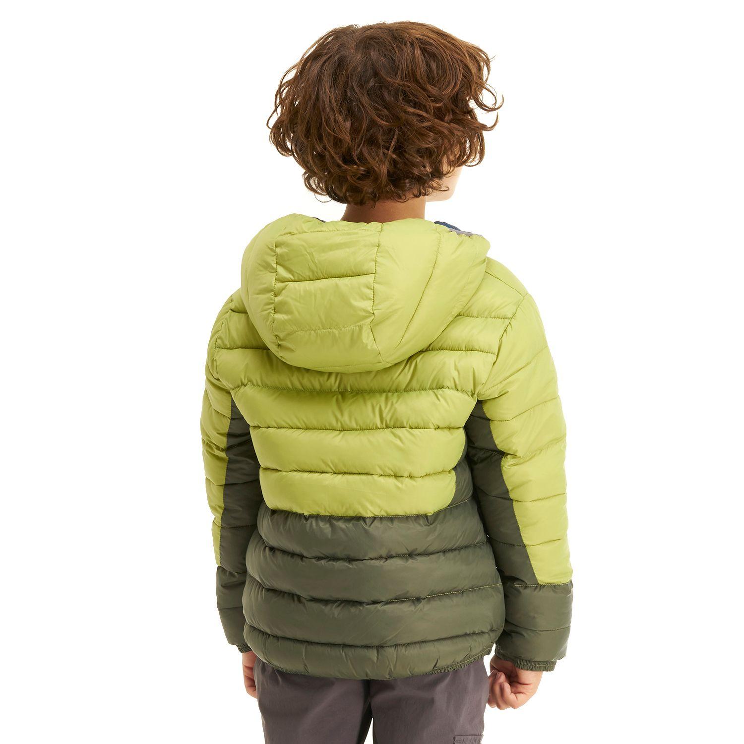Chaqueta Niño BeWarm 2-Face Hoody Jacket Verde Manzana / Print Azul Lippi-3