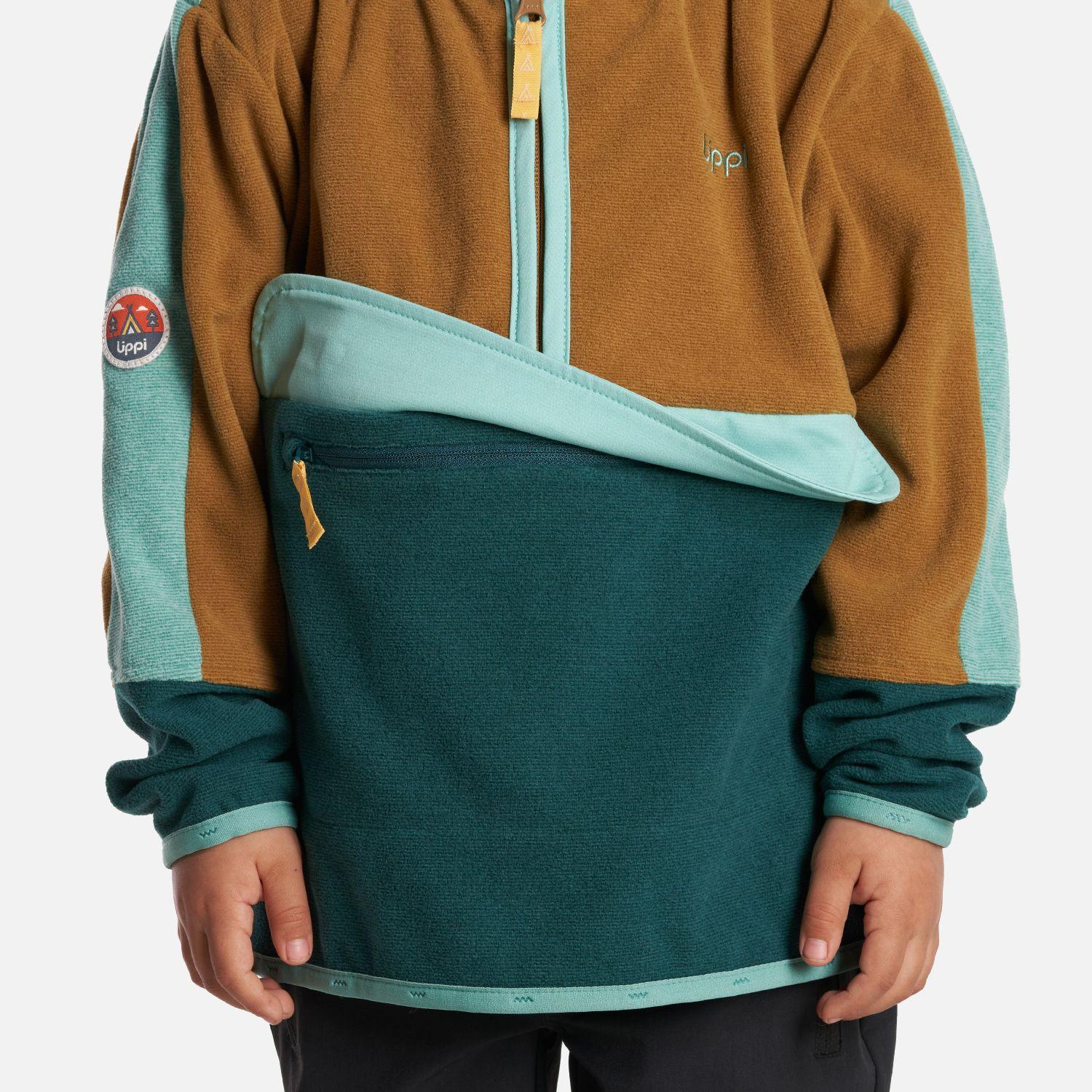 Poleron Niño FirePlace 1/4 Zip Sweatshirt Turquesa Lippi-4