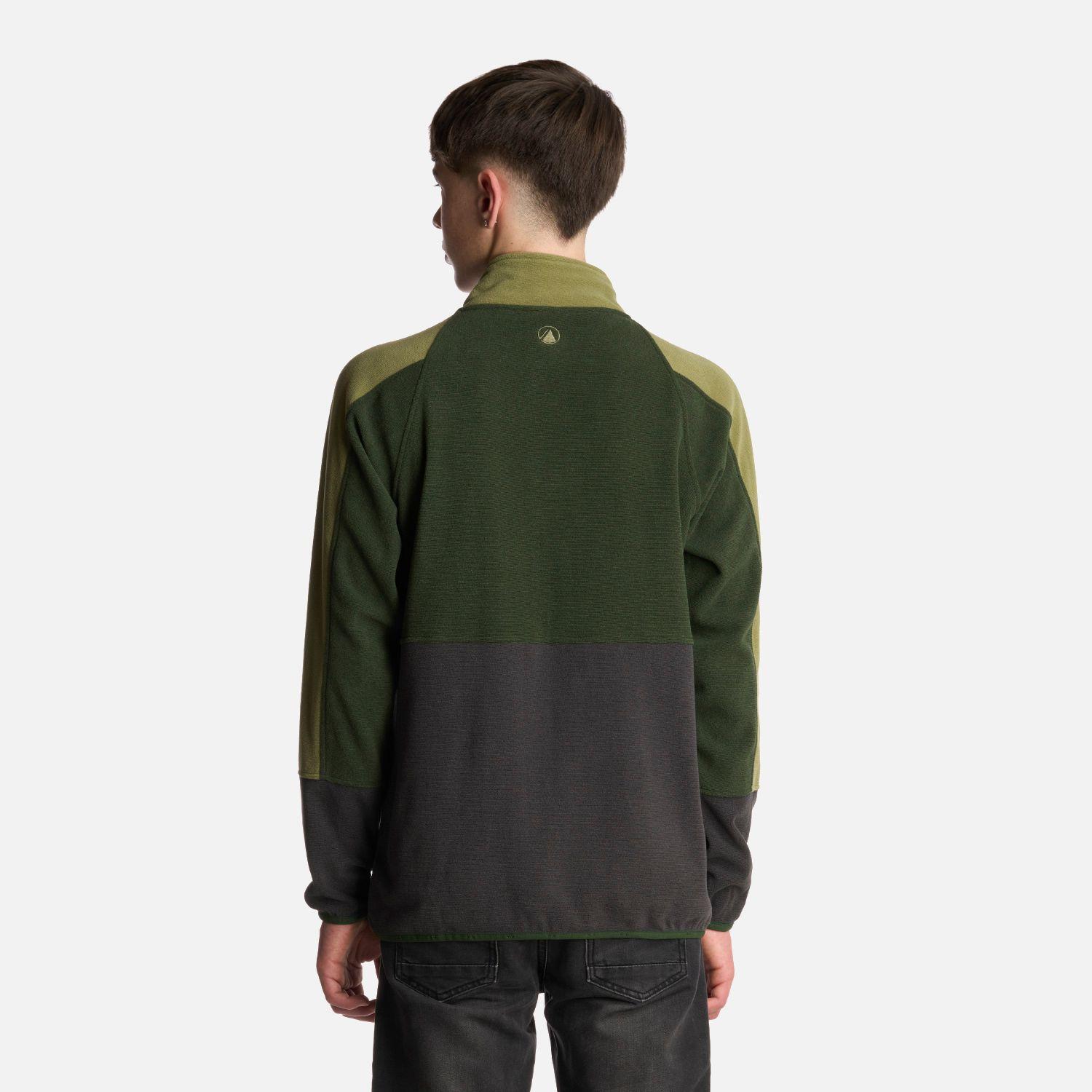 Polerón Teen Boy FirePlace Full Zip Sweatshirt Verde Lippi-2