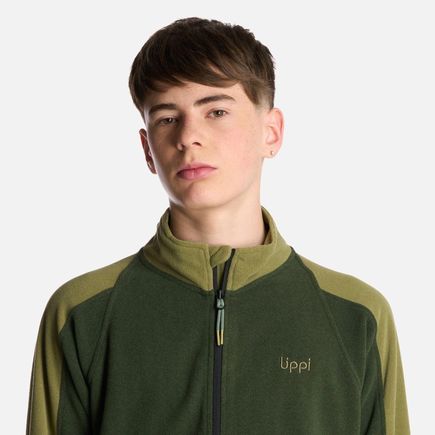 Polerón Teen Boy FirePlace Full Zip Sweatshirt Verde Lippi-3