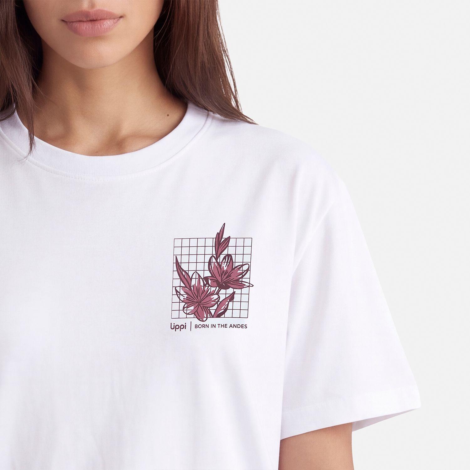 Polera Mujer Ulmo Front Print Sorona T-Shirt Blanco Lippi V27-2