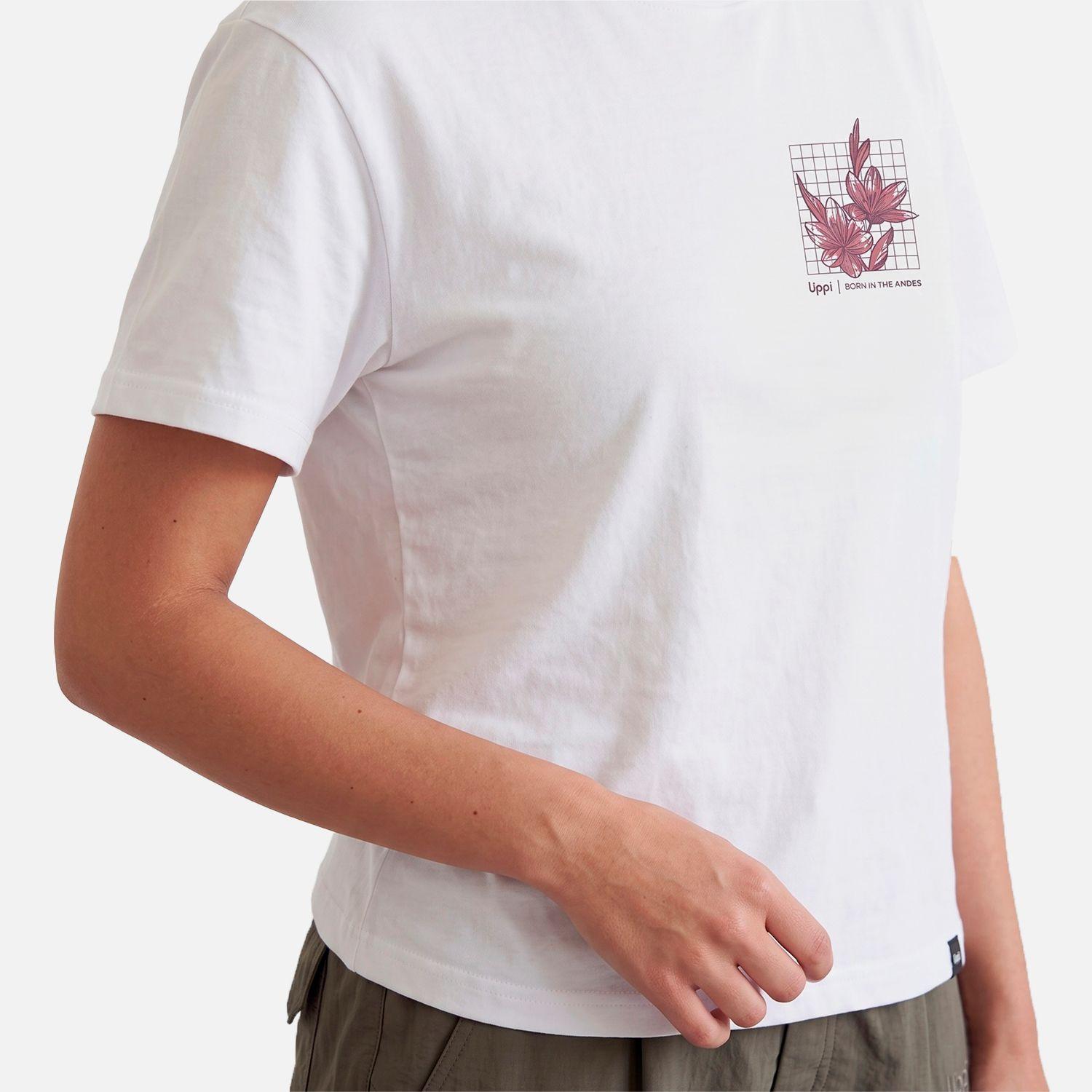 Polera Mujer Ulmo Front Print Sorona T-Shirt Blanco Lippi V27-3