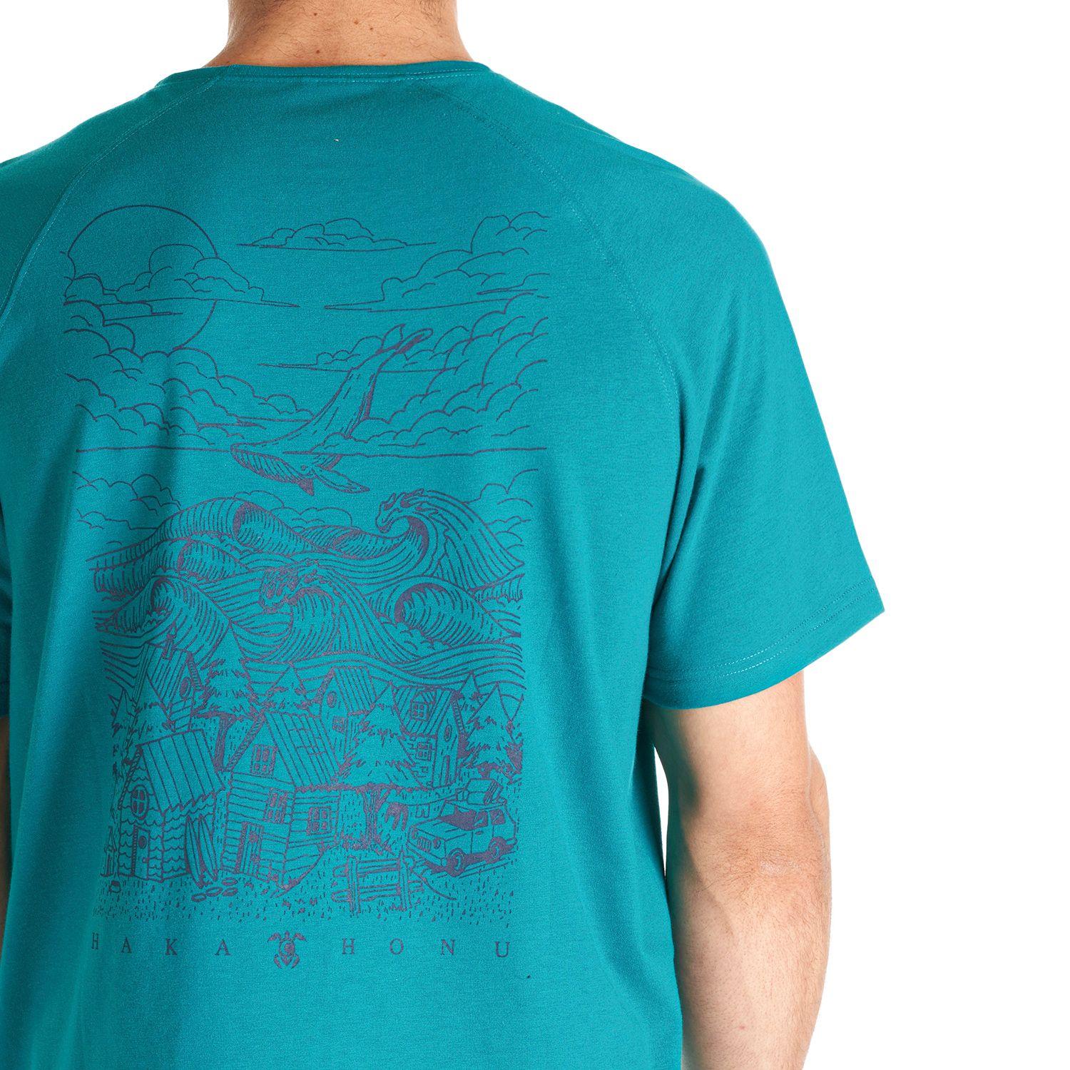 Polera Hombre Mundo magico Turquesa Haka Honu-6