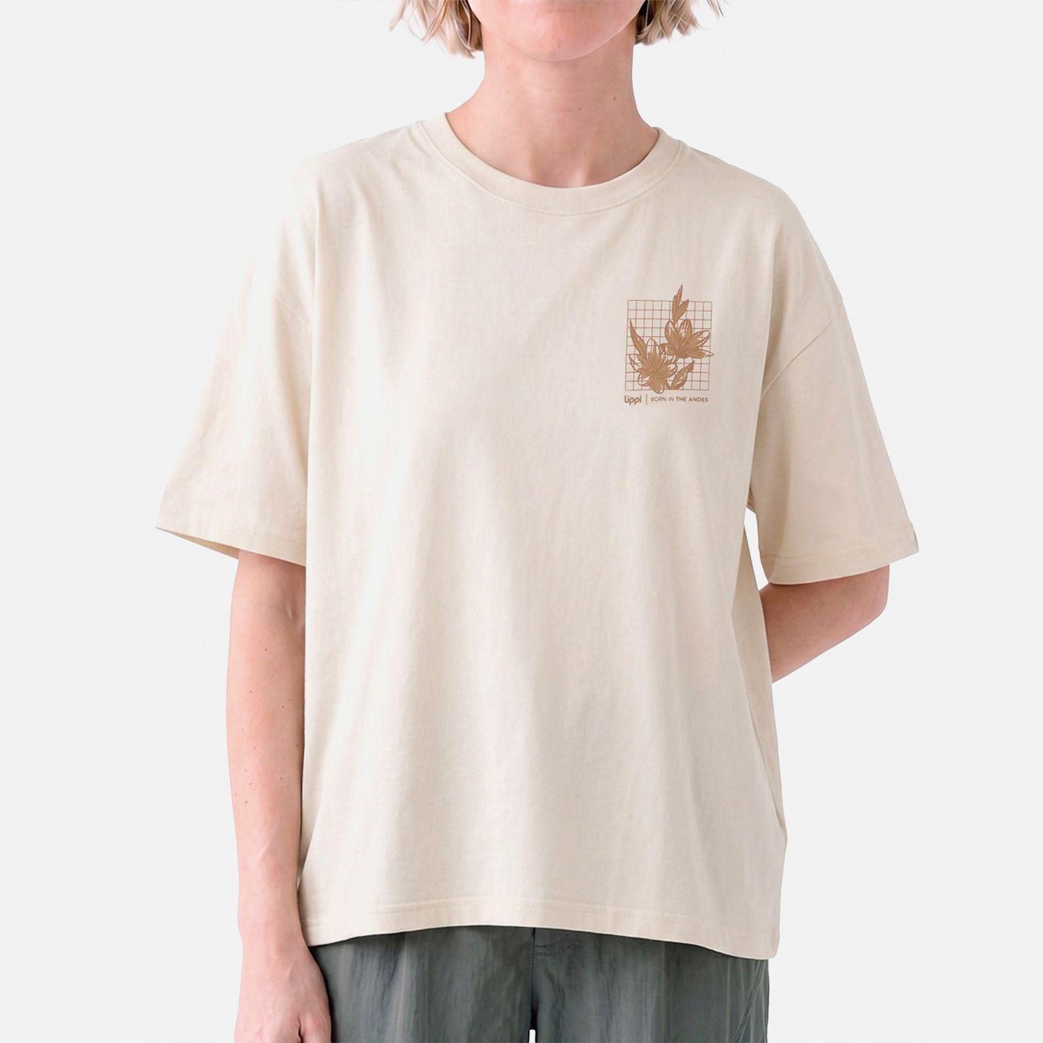 Polera Mujer Ulmo Front Print Sorona T-Shirt Beige Lippi V27-2