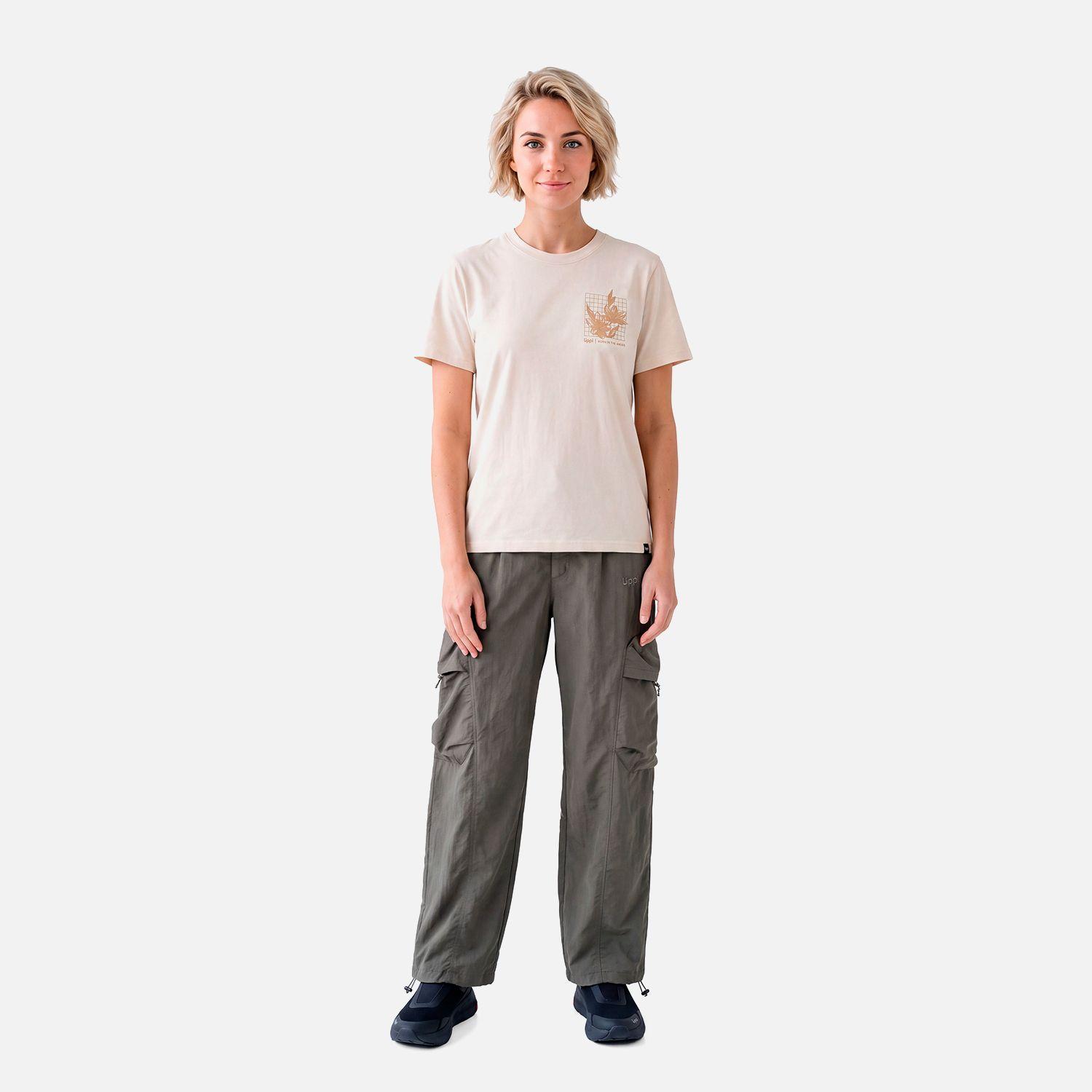 Polera Mujer Ulmo Front Print Sorona T-Shirt Beige Lippi V27-4