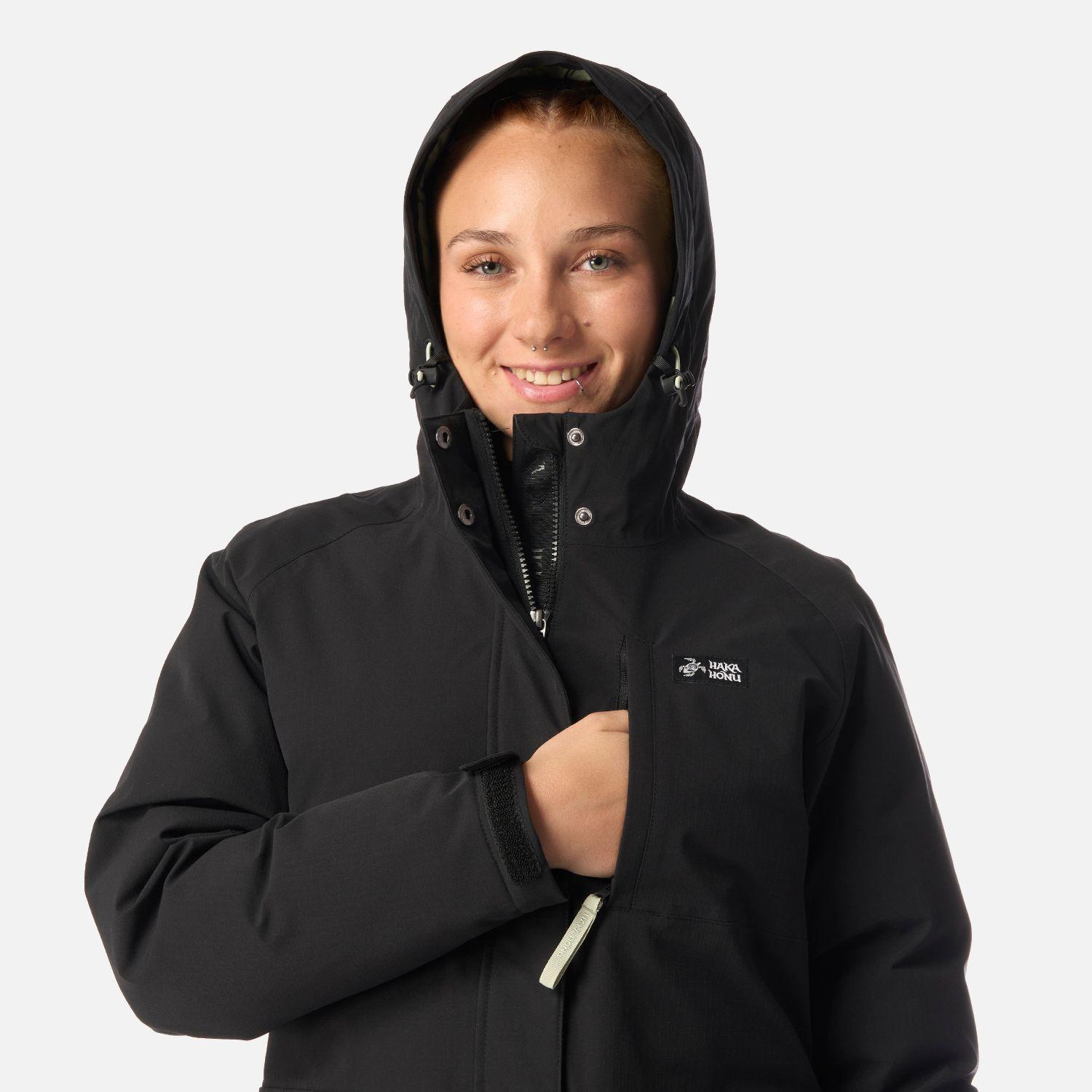 Chaqueta Mujer Diluvio Negro Haka Honu I26-3