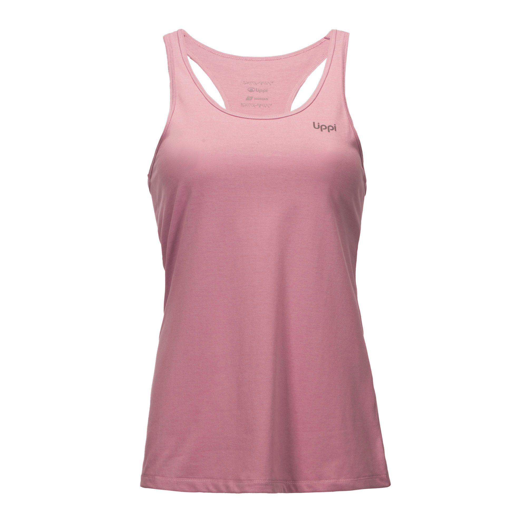 Polera Mujer Summit UV-Stop Tank Melange Palo Rosa Lippi V20-0